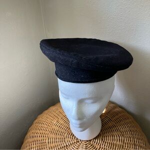 Men's Vintage Wool U.S NAVY Pancake Flat Hat Cracker Jack NO Tags